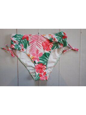 AI'MAGE Women's Floral Tropical High Waisted Bikini Bottoms - Size M, NWOT